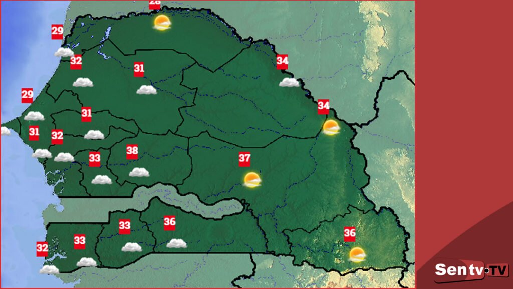 Météo Sénégal : prévisions de l’ANACIM pour mardi et mercredi