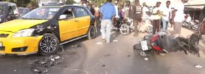 Accident à Thiès : Un scooter violemment heurté par un taxi