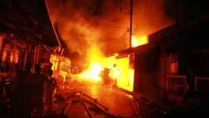 Kolda : Un incendie dévastateur au centre-ville réduit sept établissements en cendres