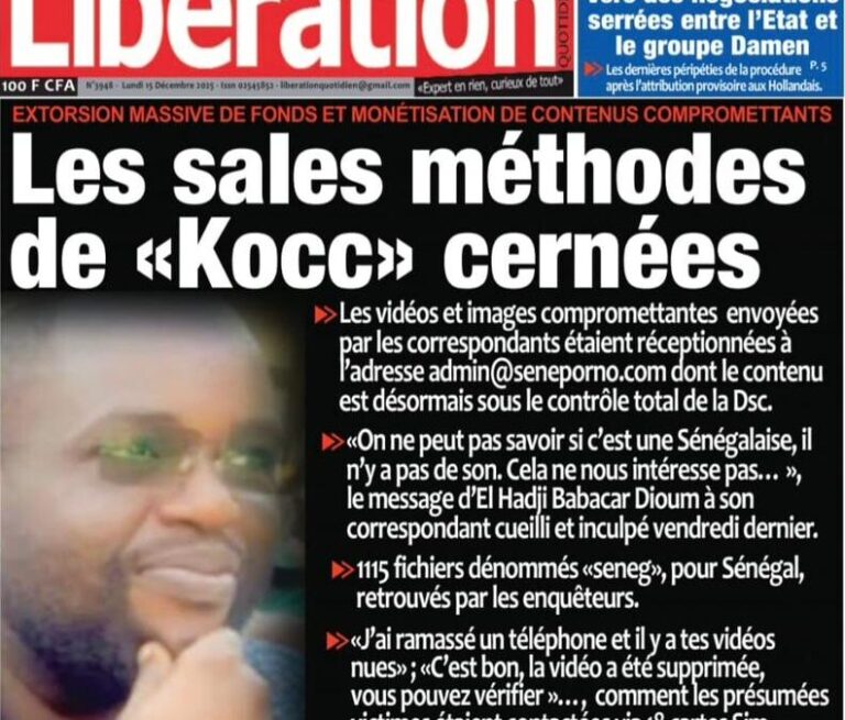 Découvrez les Unes des journaux sénégalais du lundi 15 décembre 2025