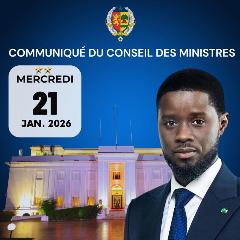 Conseil des ministres : Voici le communiqué de ce mercredi 21 janvier 2026