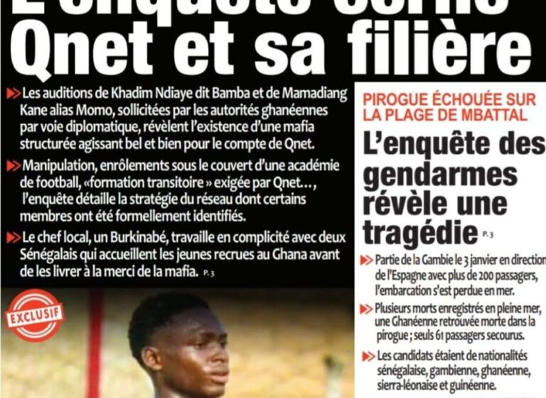 Découvrez les Unes des journaux sénégalais du lundi 12 janvier 2026