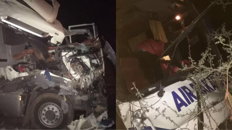 Axe Kébemer - Ngaye Mékhé : une collision entre un véhicule particulier et un camion frigorifique fait un mort et trois blessés