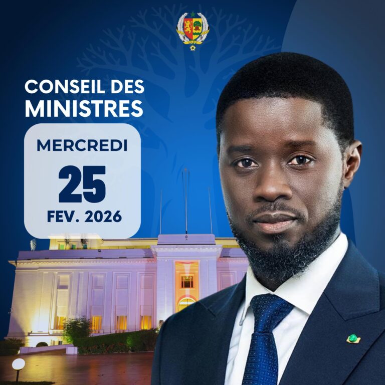 Communiqué du Conseil des Ministres du Mercredi 25 Février 2026