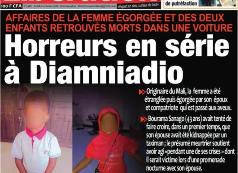 Découvrez les Unes des journaux sénégalais du lundi 02 février 2026