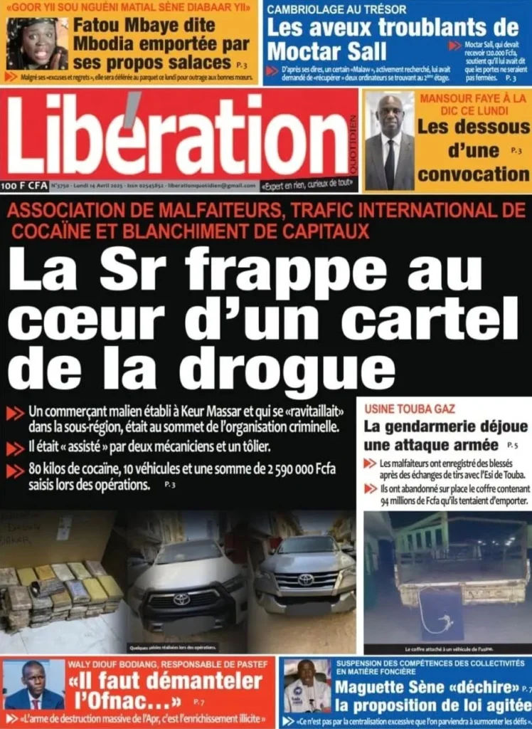 les Unes des journaux