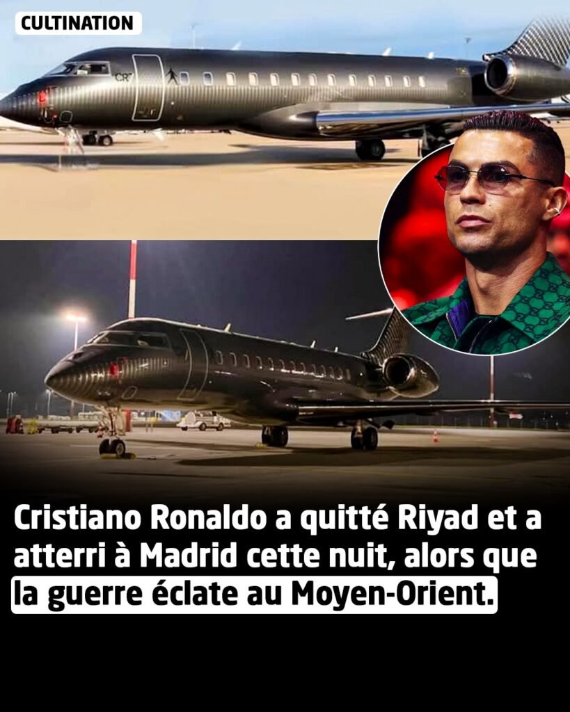 Conflit au Moyen Orient : Cristiano Ronaldo quitte l’Arabie Saoudite via son jet privé