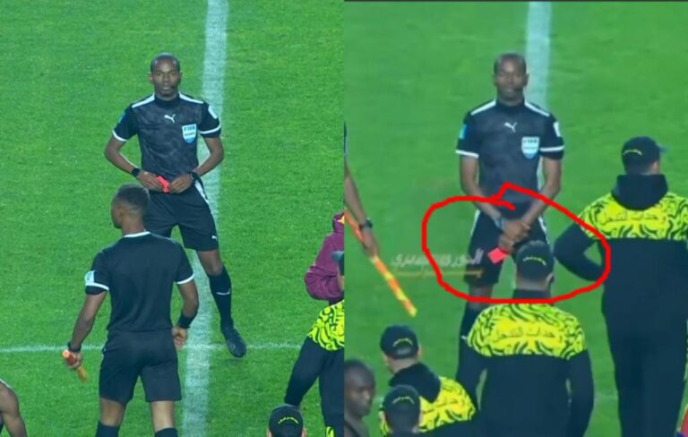 Espérance Tunis - Al Ahly : Issa Sy siffle la fin et sort son carton rouge pour menacer les joueurs (vidéo)