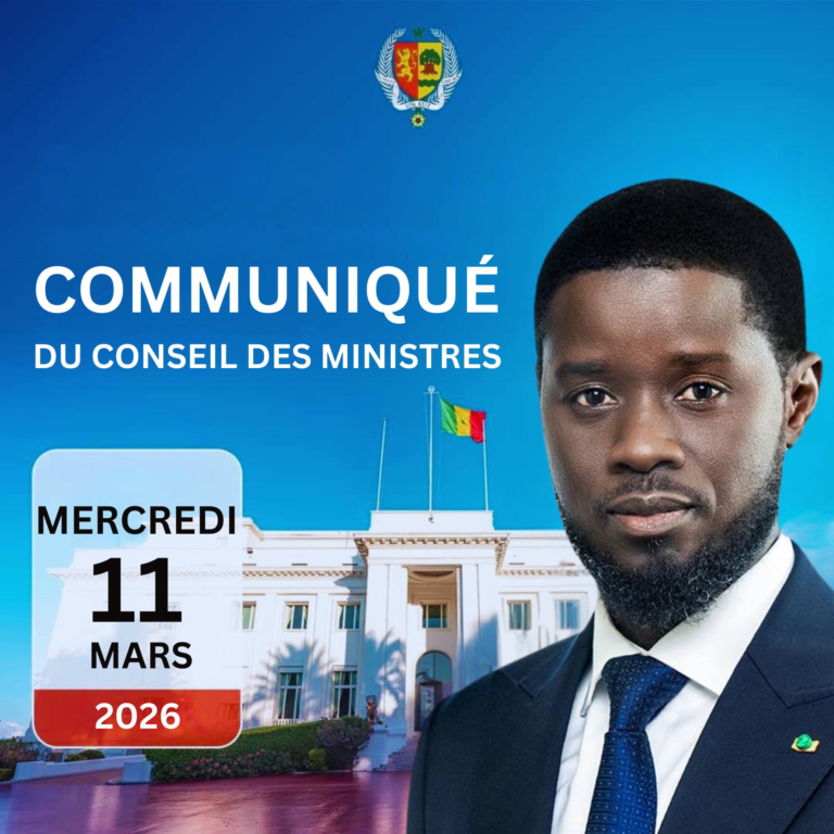 COMMUNIQUÉ DU CONSEIL DES MINISTRES DU MERCREDI 11 MARS 2026