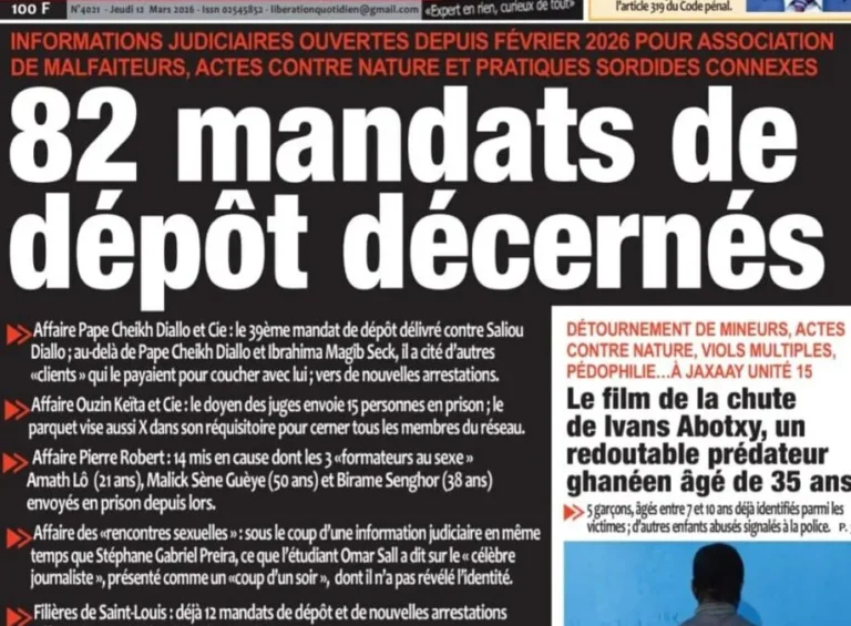 Découvrez les Unes des journaux sénégalais du jeudi 12 mars 2026