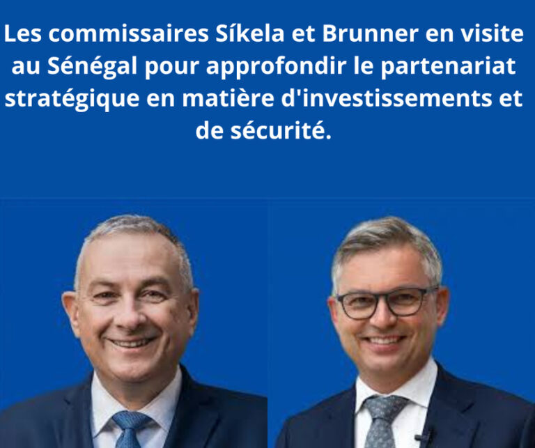 Le commissaire aux partenariats internationaux de l’Union européenne (UE), Jozef Síkela, et le commissaire aux affaires intérieures et aux