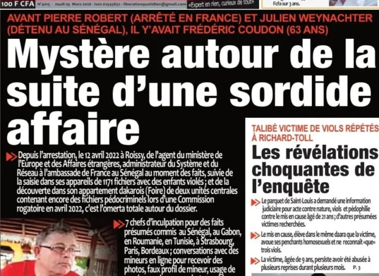 Découvrez les Unes des journaux sénégalais du jeudi 05 mars 2026