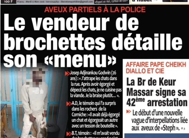 Découvrez les Unes des journaux sénégalais du mardi 17 mars 2026