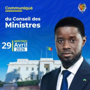 Communiqué du Conseil des Ministres du Mercredi 29 Avril 2026