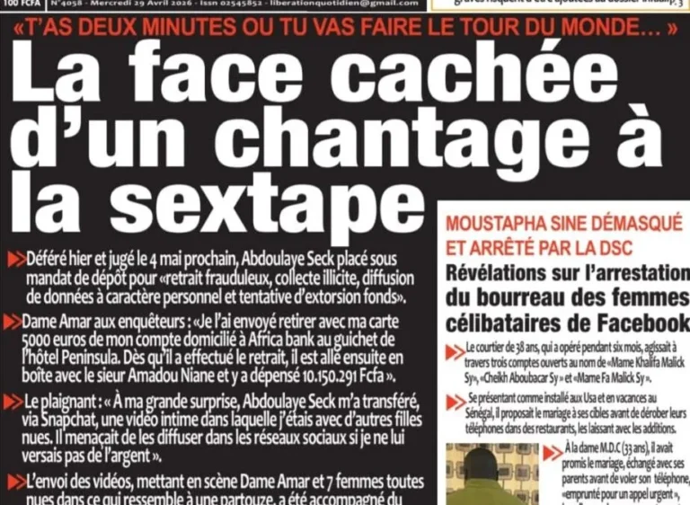 Découvrez les Unes des journaux sénégalais du mercredi 29 avril 2026