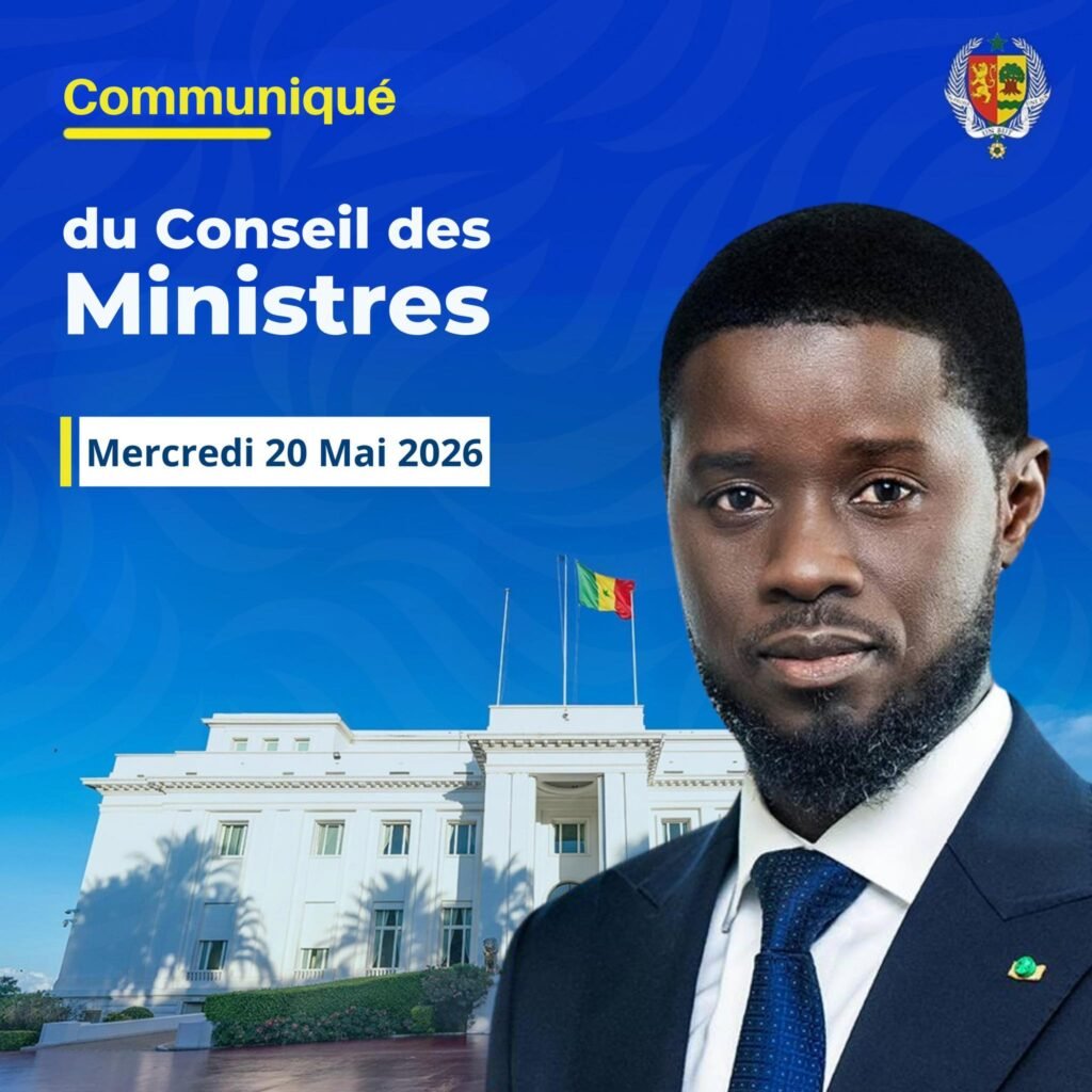 Communiqué du Conseil des Ministres du Mercredi 20 Mai 2026