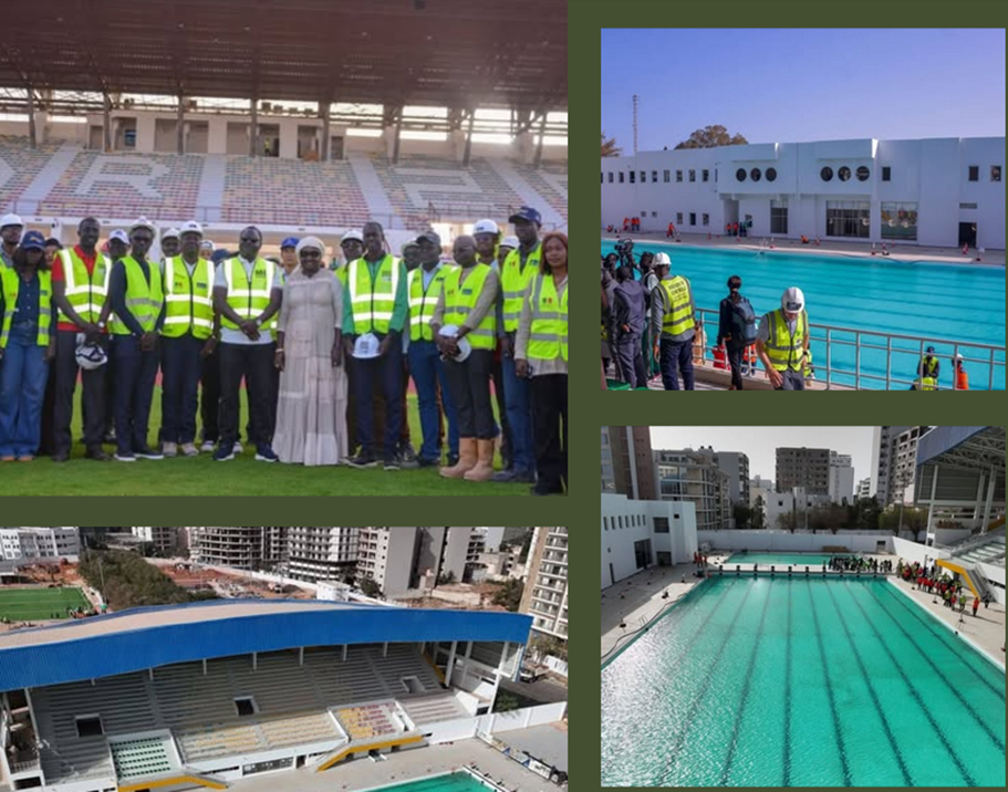 Dakar 2026 : Le stade Iba Mar Diop et la Piscine olympique prêts pour l’inauguration après la visite des ministres Dakar 2026 : Le stade Iba Mar Diop et la Piscine olympique prêts pour l'inauguration après la visite des ministres