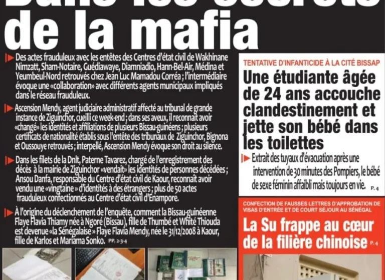 Découvrez les Unes des journaux sénégalais du lundi 11 mai 2026