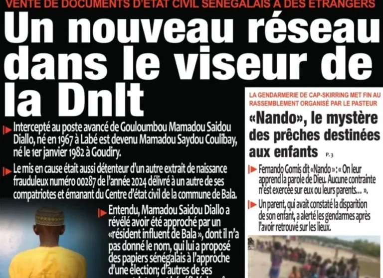 Découvrez les Unes des journaux sénégalais du vendredi 15 mai 2026
