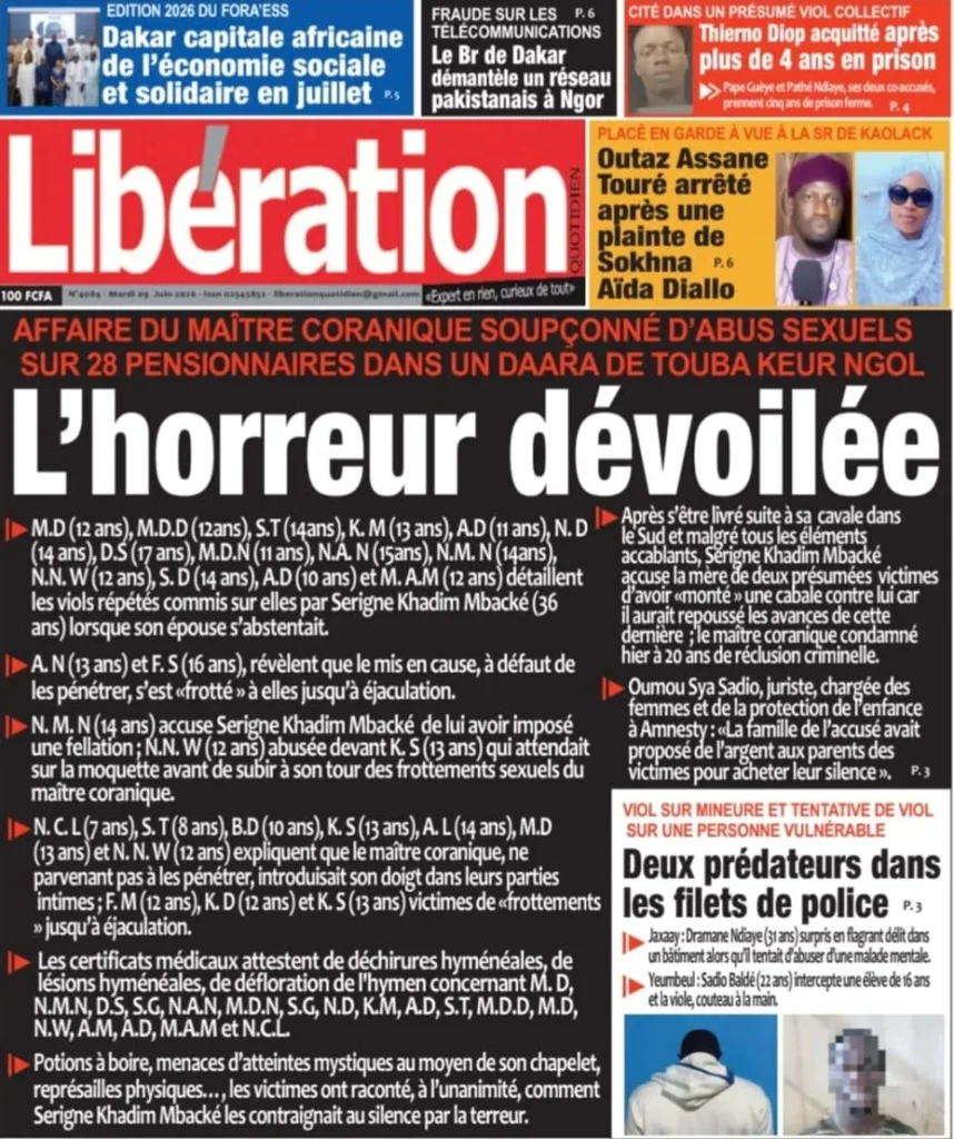 Découvrez les Unes des journaux sénégalais du mardi 09 juin 2026